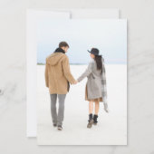 Elegante Winter Ice Foto Bruiloft Save the Date Kaart (Achterkant)