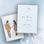 Elegante Winter Ice Foto Bruiloft Save the Date Kaart