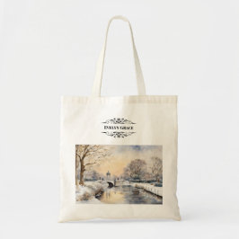 Elegante Winter Kensington Gardens Boodschappentas Tote Bag