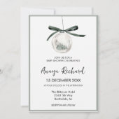 Elegante Winter Kerst Ornament bruiloft Kaart (Voorkant)