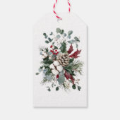 Elegante winter kerstcadeautags cadeaulabel (Achterkant)