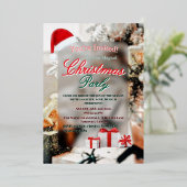Elegante winter Kerstfeest uitnodiging (Staand Voorkant)