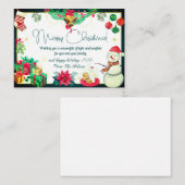 Elegante winter kerstkaarten Eenvoudig rustiek Notitiekaartje (Voorkant / Achterkant)