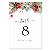 Elegante Winter Kerstmis Bruiloft Kaart (Voorkant)