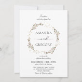 Elegante Winter Kerstmis Uitnodiging (Voorkant)