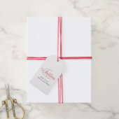 Elegante Winter Kerstmis Vrolijk Kerstfeest Cadeaulabel (Met Touw)