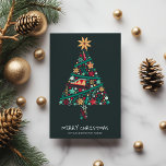Elegante winter kleurrijke kerstboom feestdagenkaart<br><div class="desc">Omarm de sfeer van het seizoen met ons nieuwste collectie van Flat Christmas-wenskaarten, ontworpen om vreugde en vrolijkheid te verspreiden onder zakenpartners, vrienden en geliefde familieleden. Ons assortiment beschikt over een scala aan feestelijke design, elk gemaakt om warmte en vrolijkheid aan uw vakantieberichten te brengen. Of het nu gaat om...</div>
