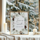 Elegante winter Liefde is zoet neem een traktatie Poster