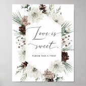 Elegante winter Liefde is zoet neem een traktatie Poster (Voorkant)