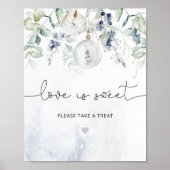 Elegante winter Liefde is zoet neem een traktatie Poster (Voorkant)