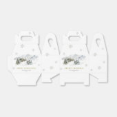 Elegante Winter Mountain Kerstmis Bedankdoosjes (Uitgevouwen)