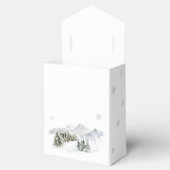 Elegante Winter Mountain Kerstmis Bedankdoosjes (Geopend)
