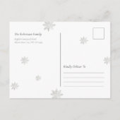 Elegante Winter Mountain Kerstmis Briefkaart (Achterkant)