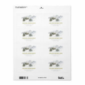 Elegante Winter Mountain Kerstmis Etiket (Full Sheet)