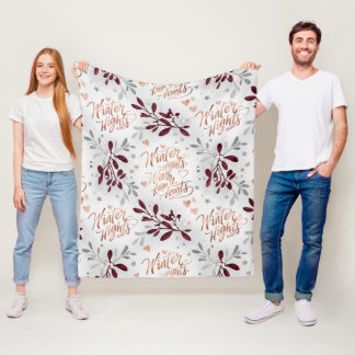 Elegante Winter Nachten Warme Harten Persoonlijk Fleece Deken