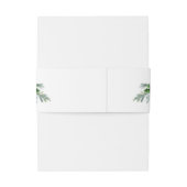 Elegante Winter Pine Berry Kerstmis Bruiloft Uitnodigingen Wikkel (Achterkant Voorbeeld)