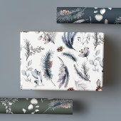 Elegante Winter Pine Botanicals Vakantie Inpakpapier Vel