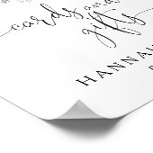 Elegante Winter Pine Kaarten en geschenken Trouwbo Poster (Hoek)