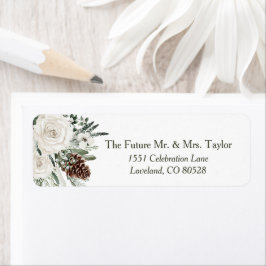 Elegante Winter Pine Wedding Retouradres Etiket