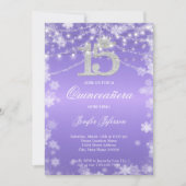 Elegante winter Quinceanera uitnodiging (Voorkant)