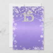 Elegante winter Quinceanera uitnodiging (Achterkant)