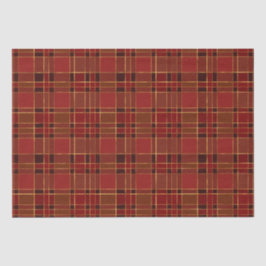 Elegante winter rood en goud folie kerst plaid tissuepapier