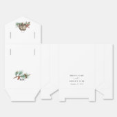 Elegante winter rustieke dennenbomen lantaarn brui bedankdoosjes (Ongevouwen)