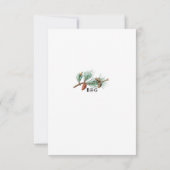 Elegante winter rustieke dennenbomen lantaarn brui RSVP kaartje (Achterkant)