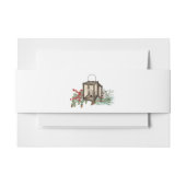 Elegante winter rustieke dennenbomen lantaarn brui uitnodigingen wikkel (Voorkant Voorbeeld)