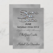 Elegante Winter Save the Date Huwelijksherinnering Aankondigingskaart (Voorkant / Achterkant)