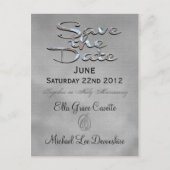 Elegante Winter Save the Date Huwelijksherinnering Aankondigingskaart (Voorkant)