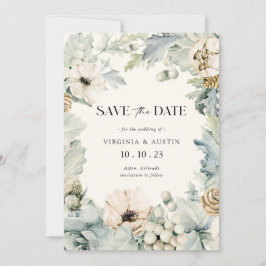 Elegante Winter Save The Date Kaart