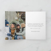 Elegante Winter Sleigh Bloemen Foto Kerstmis Kaart (Binnen)