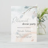 Elegante Winter Sneeuwval Pensioenfeest Kaart (Staand voorkant)