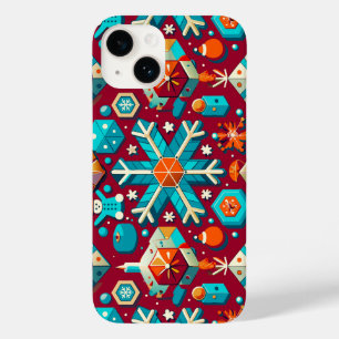 Elegante Winter Sneeuwvlok 🎄✨ Festive Kerstmis Case-Mate iPhone 14 Hoesje