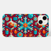 Elegante Winter Sneeuwvlok 🎄✨ Festive Kerstmis Case-Mate iPhone Case (Achterkant (horizontaal))
