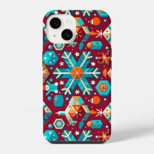 Elegante Winter Sneeuwvlok 🎄✨ Festive Kerstmis iPhone 14 Hoesje