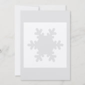 Elegante Winter Sneeuwvlok Grijs Wit Zilver Huweli Kaart (Achterkant)