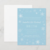 Elegante Winter Sneeuwvlok Meisjes Verjaardagsfees Kaart (Voorkant / Achterkant)