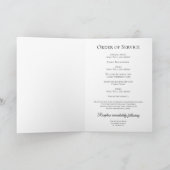 Elegante winter sneeuwvlokken begrafenisdienst gev programma (Binnen)