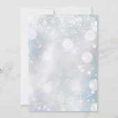 Elegante Winter Sneeuwvlokken Bloemen Huwelijk Kaart (Achterkant)