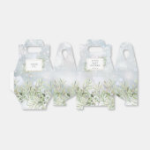 Elegante Winter Sneeuwvlokken Groene Baby Shower Bedankdoosjes (Uitgevouwen)