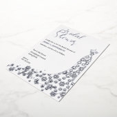 Elegante Winter Snowflakes Bruids Douche Uitnodigi Folie Uitnodiging (Gedraaid)