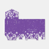 Elegante Winter Sparkle Paarse Bedankdoosjes (Uitgevouwen)