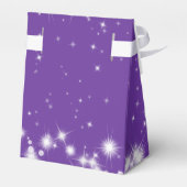 Elegante Winter Sparkle Paarse Bedankdoosjes (Achterkant)