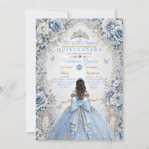 Elegante Winter Sweet 15 Quinceanera Kaart