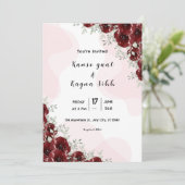 Elegante winter uitnodigingskaart ontwerp sjabloon kaart (Staand voorkant)