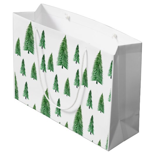 Elegante Winter Vakantie Landelijke Schoonheid Groot Cadeauzakje (Achterkant Gekanteld)