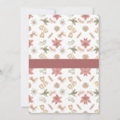 Elegante Winter Vogel Kerst Diner Uitnodiging (Achterkant)
