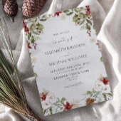 Elegante Winter Waterverf Botanische Script Bruilo Kaart